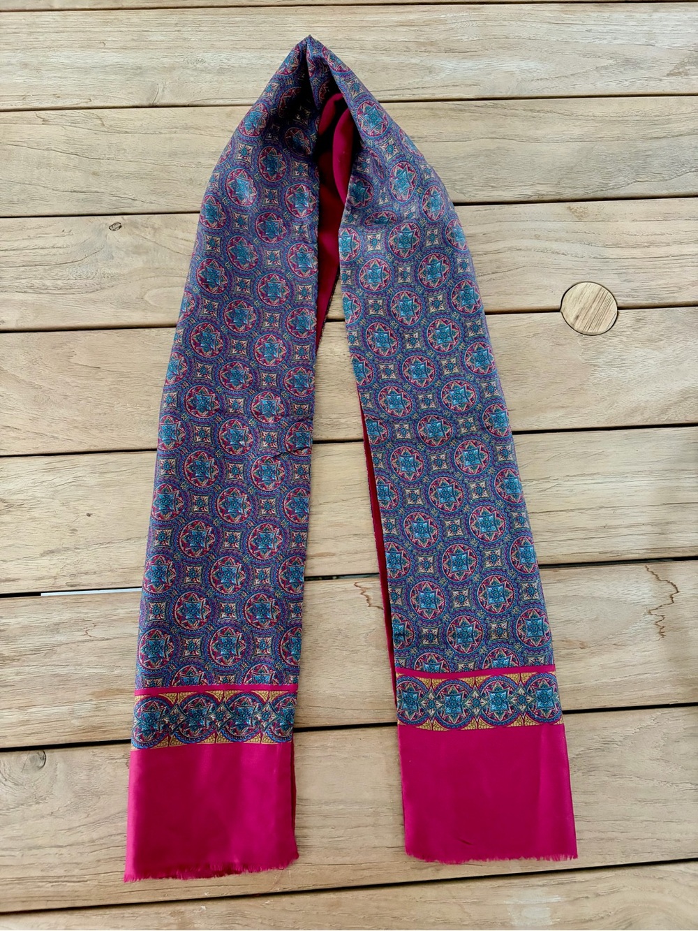 Christian Dior Monsieur Vintage Silk & Wool Scarf